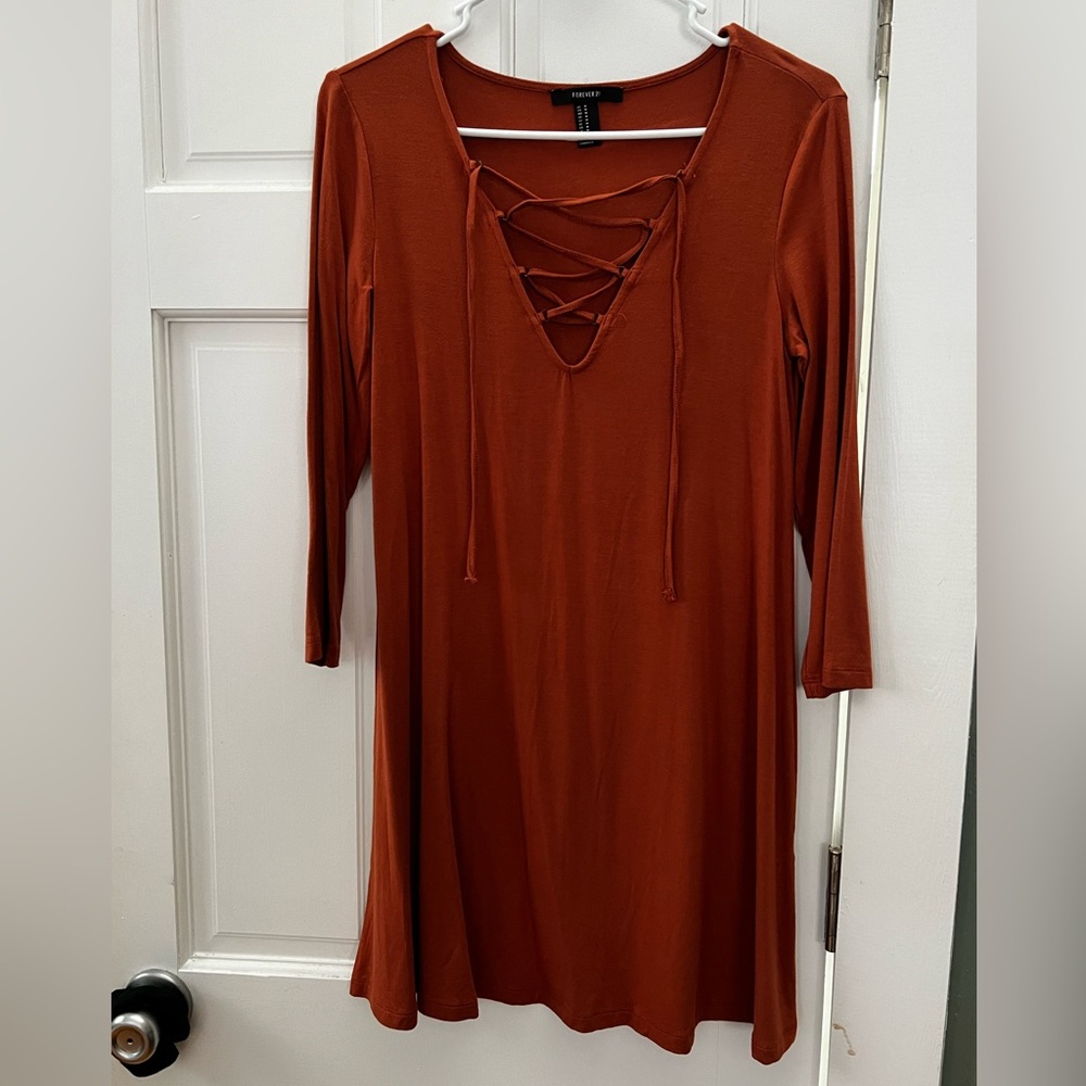 Forever 21 Auburn long sleeve dress medium